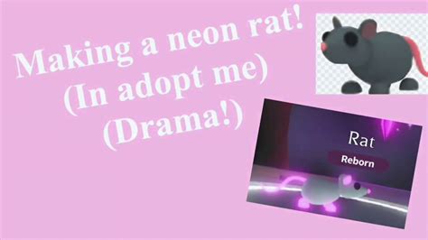 Makin A Neon Rat Adopt Me Read Desk Youtube
