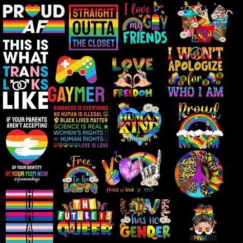 Set Of 200 LGBTQ Png Svg Bundle LGBT Svg Pride Svg Gay Etsy UK