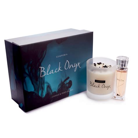 black onyx eau de parfum and candle set with black onyx gemstone atgw 10 5cts gemporia