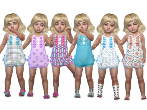 Onesie Ruffle Jumpsuit By Trudieopp At Tsr Sims 4 Updates