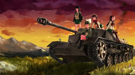 Anime Girls Und Panzer Hd Wallpaper