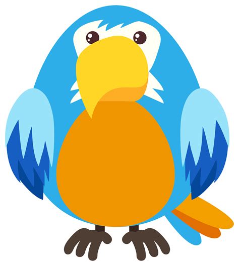 Blue Parrot With Happy Face 300369 Vector Art At Vecteezy