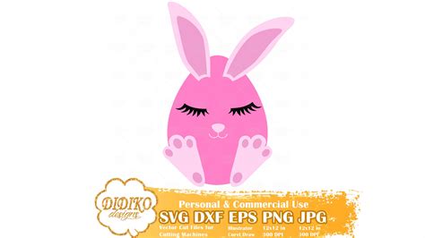 Easter Egg Free SVG #1, Easter Girl Free SVG, Egg with Bunny Ears SVG