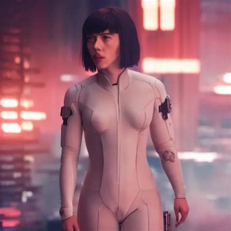 A Still Of Scarlett Johansson In Ghost In The Shell Stable Diffusion