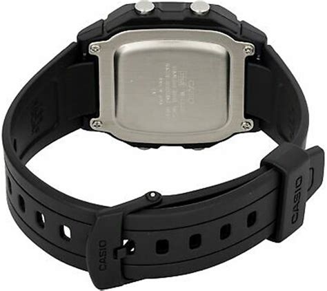 Casio Mens Classic Digital Quartz 100m Black Resin Watch W800h 1bv