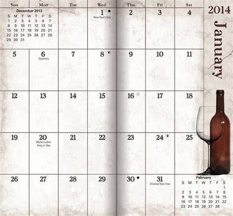 Free Printable Pocket Calendar Calendar Templates