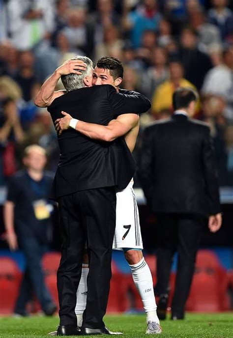 Carlo Ancelotti And Cristiano Ronaldo Real Madrid Coach Carlo