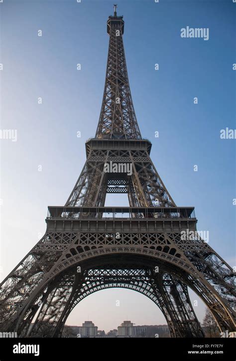 The Eiffel Tower From Below Stock Photo Alamy