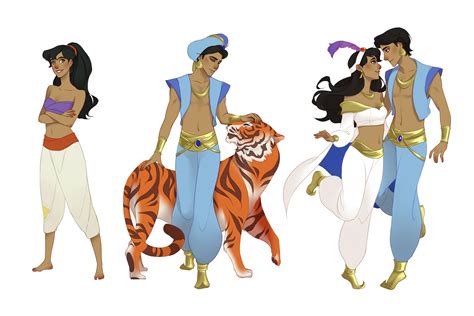 On Deviantart Genderbent Versions Of Aladdin And Jasmine