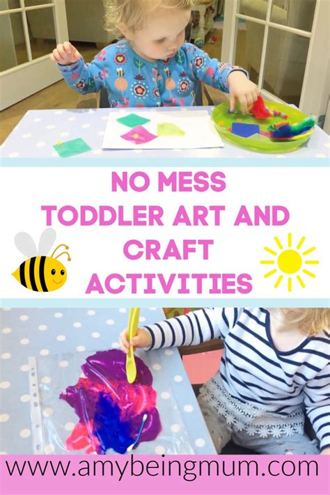 No Mess Toddler Art And Craft Activities Toddleractivities Toddler