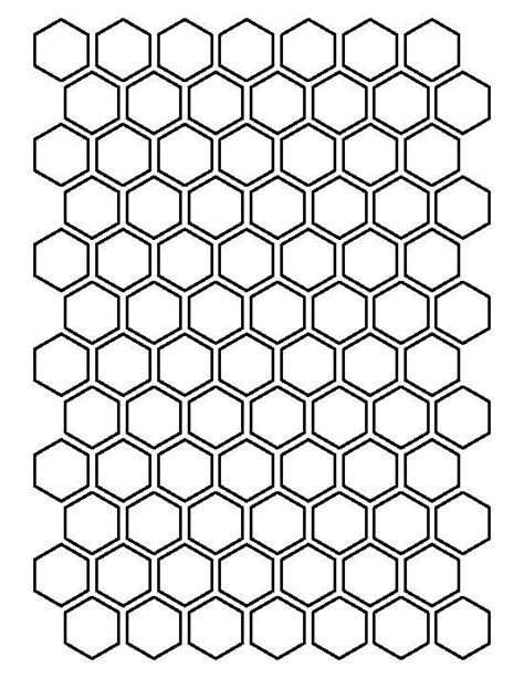 Printable Stencil Honeycomb Pattern