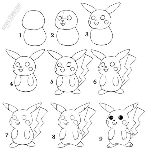How To Draw Pikachu Step By Step Pictures
