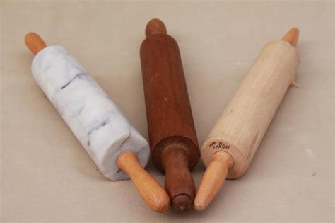 Collection Of Vintage Rolling Pins Primitive Wood Rolling Pin Marble Rolling Pin