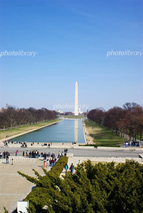 リンカーン記念館からのワシントン記念塔と議会議事堂 写真素材 1179288 フォトライブラリー Photolibrary