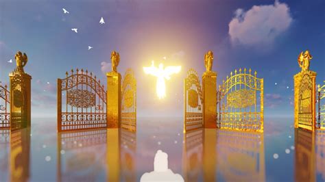 Golden Gates Of Heaven Opening Stock Footage Video 100 Royalty Free