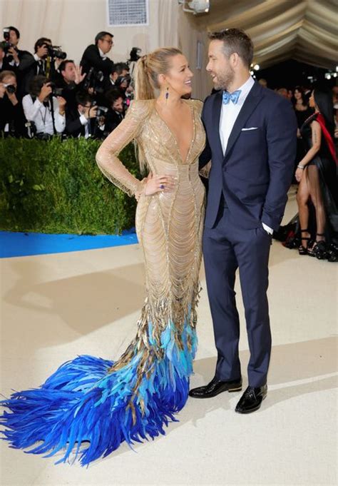 Blake Lively And Ryan Reynolds At The Met Gala Blake Lively In Gold