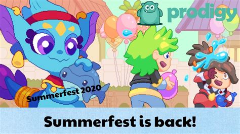 Summerfest Is Back Prodigy Math Game Summerfest 2020 Youtube