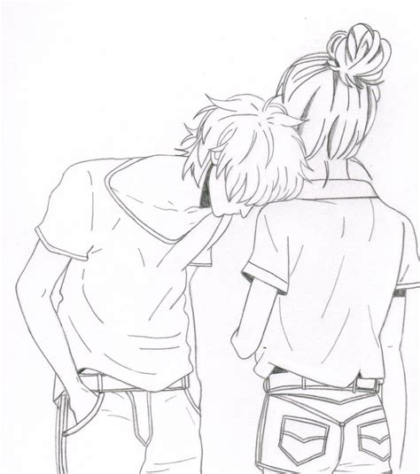 Anime couple cute easy drawings. Pin on Characters