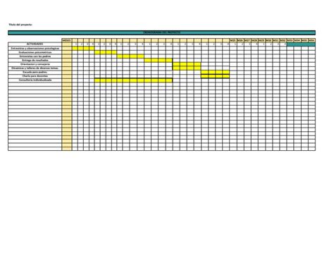 Plantilla De Excel Para Cronograma De Actividades