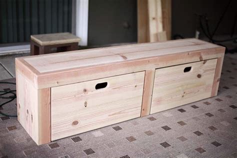 How To Build A Diy Bench With Storage Thediyplan