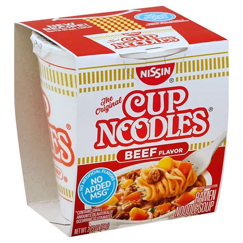 Nissin Cup Noodles Beef Flavor Ramen Noodle Soup Shop Soups And Chili At H E B