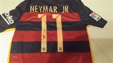 Neymar Jr Autographed Barcelona Qatar Airways Nike Authentic Jersey