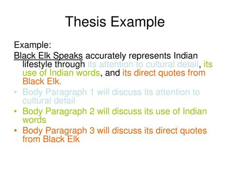 Thesis Statements Topic Sentences Transition Sentences And Body