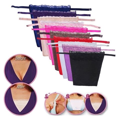 זול 1pcs easy bra lace clip on camisoles custom cleavage control lace modesty panels לקנות