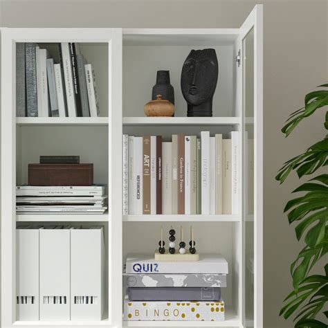 Ikea Billy Bookcase With Glass Doors White Paint Color Ideas