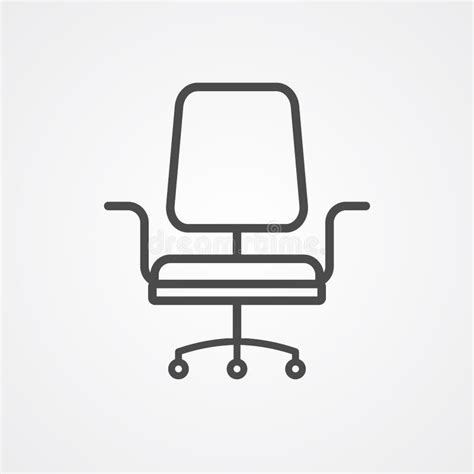 Office Chair Vector Icon Sign Symbol Stock Vector Illustration Of