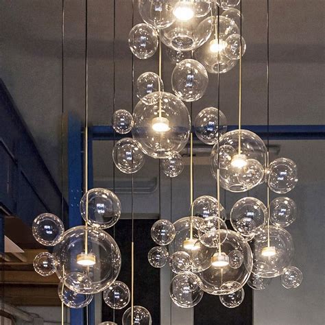 yiilighting bolle soap bubble glass led pendant light dimmable pendant glass pendant lamp