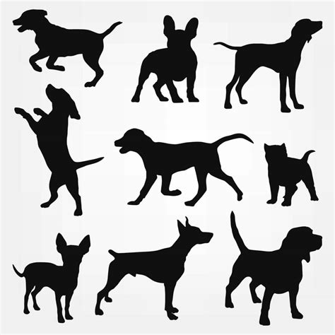 Free Vector Dogs Silhouettes