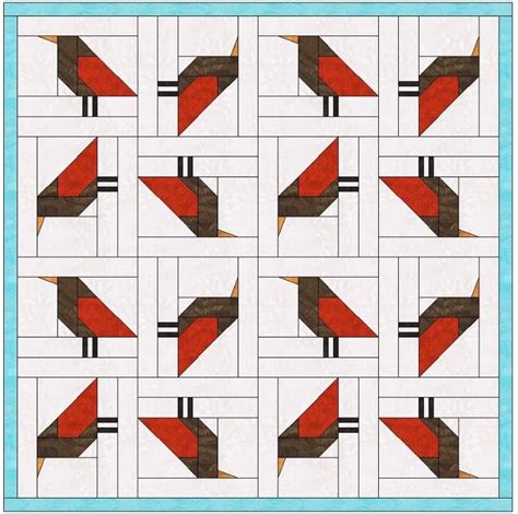 Free Bird Paper Piecing Foundation Block Craftsy Bird Quilt
