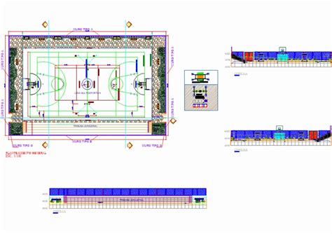 Plano De Losa Deportiva En AutoCAD Descargar CAD MB Bibliocad