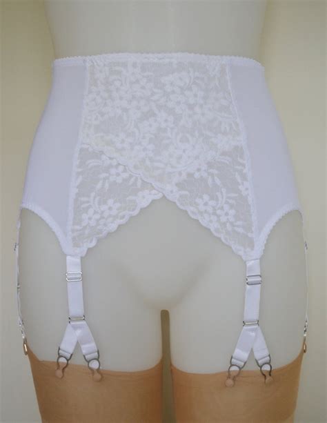 white lace suspender garter belt 6 y strap vintage retro etsy uk