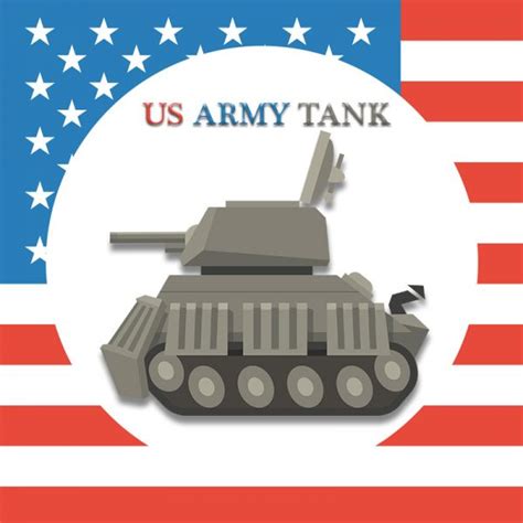 Vigorous Us Army Tank Vector Art Digitemb