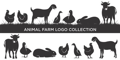 Set Of Livestock Farm Animal Logo Inspiration Vector Illustration