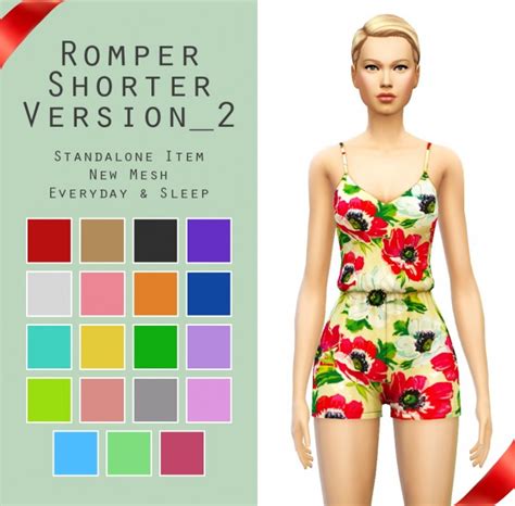 4 Crop Tops Plus Romper At Sim4ny Sims 4 Updates