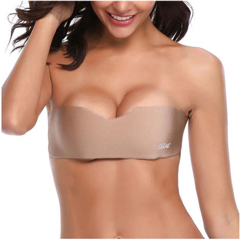 Adhesive Bra Strapless Sticky Invisible Push Up Silicone Bra For