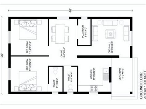 25 X 40 House Plan Ideas Indian Floor Plans