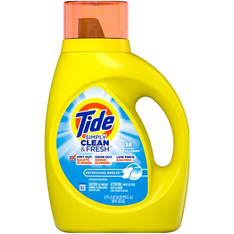 Tide Simply Clean & Fresh Refreshing Breeze Liquid Laundry Detergent 60 ...