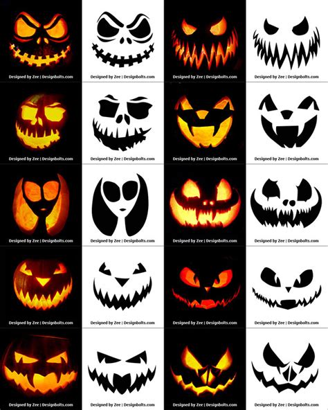 290 Free Printable Halloween Pumpkin Carving Stencils