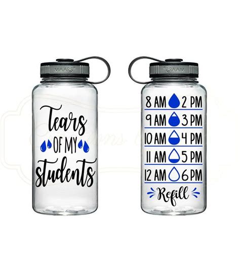 Tears Of My Students Water Bottle Etsy Student Water Bottles Water