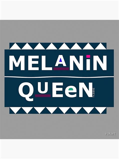 melanin queen poster by irokart redbubble