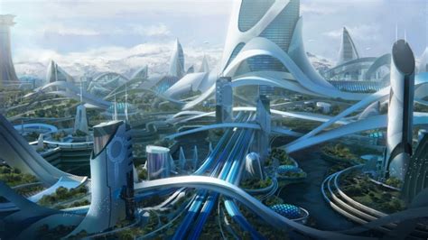 Wallpaper Futuristic City Towers Buildings Digital Art Sci Fi