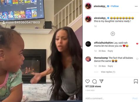 Girl Move Alexis Skyy Fans Crack Up After Her Year Old Babe Steals The Spotlight Doing