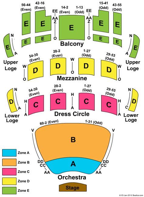 San Diego Civic Theater Seating Chart