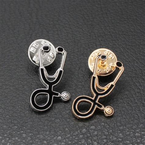 Enamel Pin Badge Stethoscope Brooch Pin Medical Jewelry For Doctors
