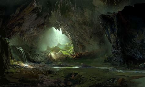 Artstation Cave 2 Heewann Kim Fantasy Art Landscapes Fantasy