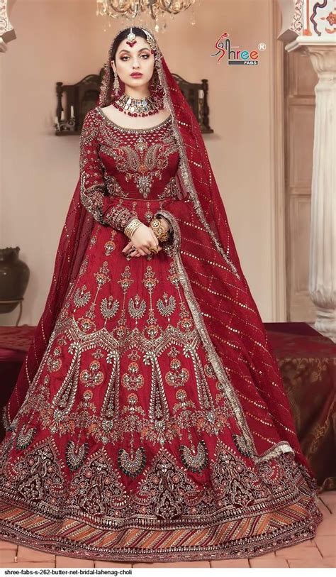 Red Pakistani Bridal Dress With Dupatta Shafalies Fashions